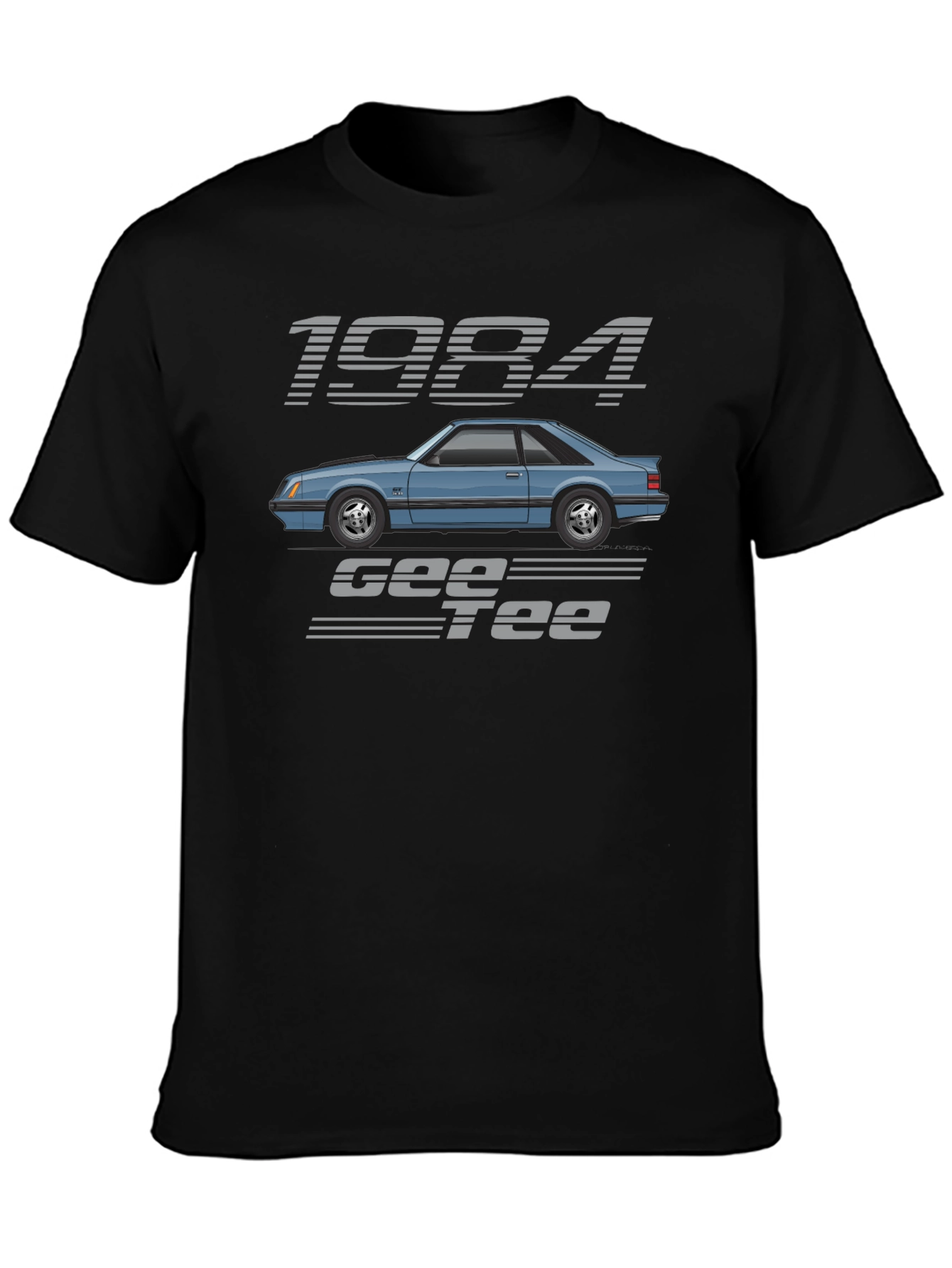 1984 Car Graphic Tee - Black Cotton