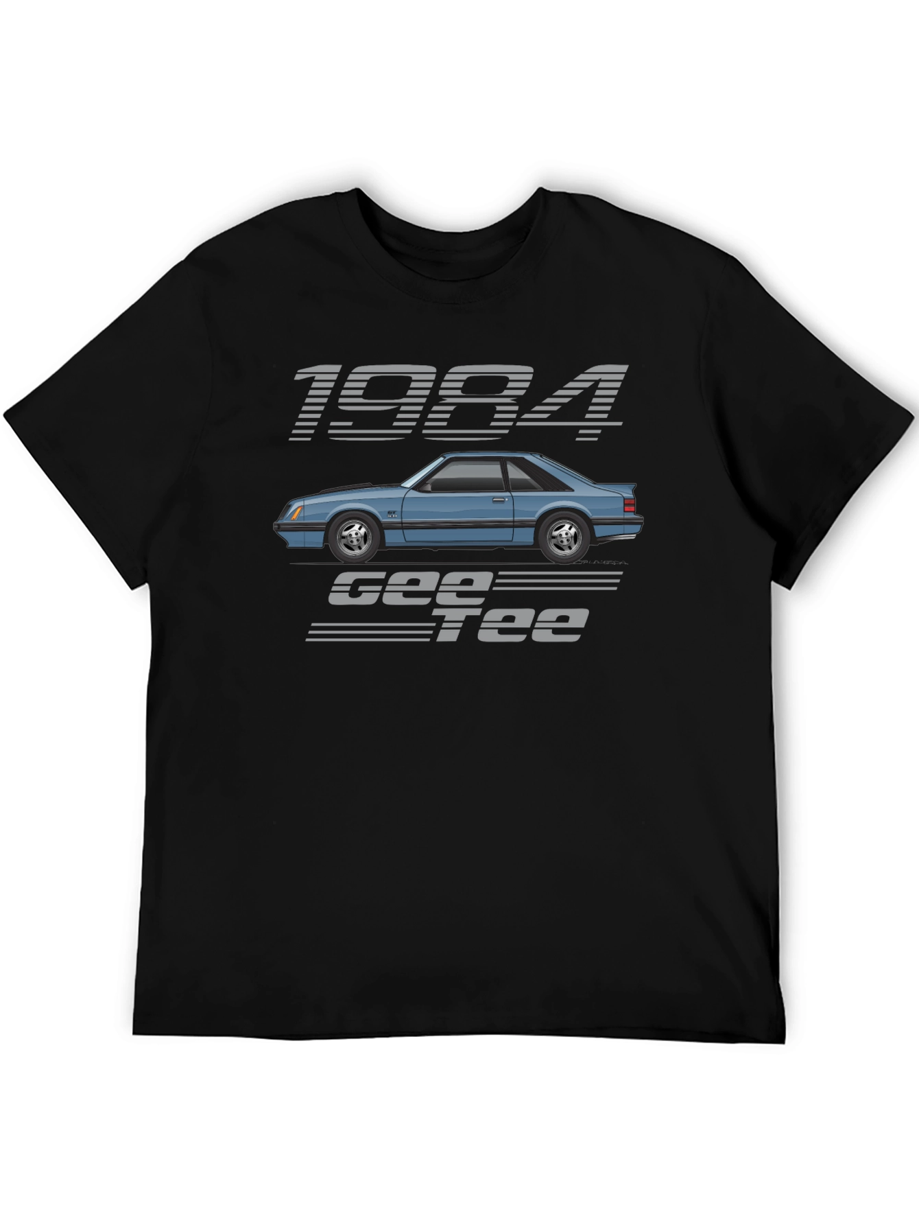 1984 Car Graphic Tee - Black Cotton