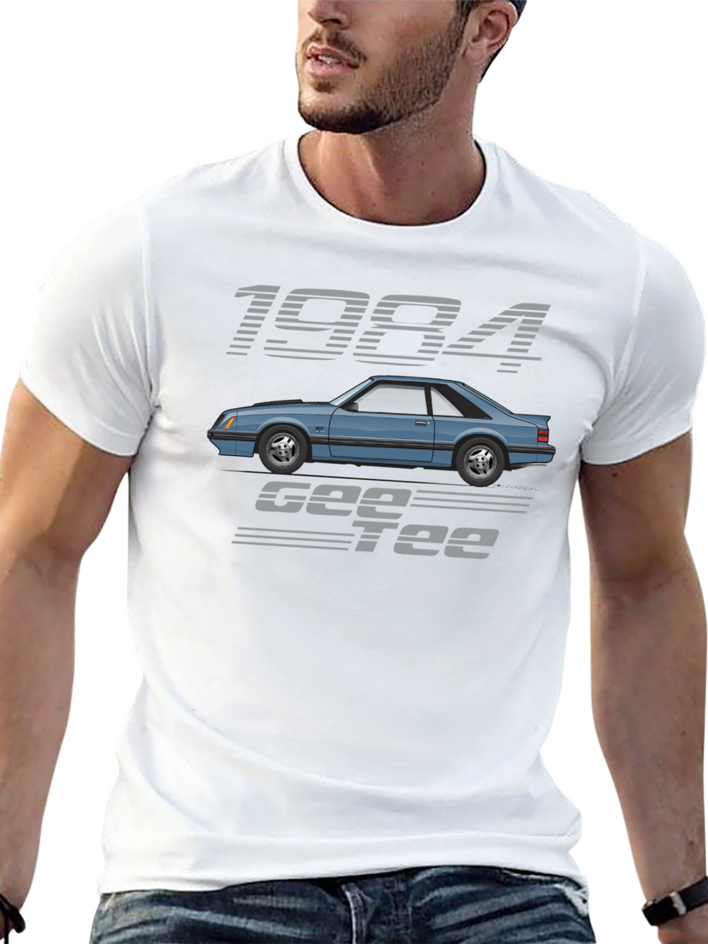 1984 Car Graphic Tee - Black Cotton