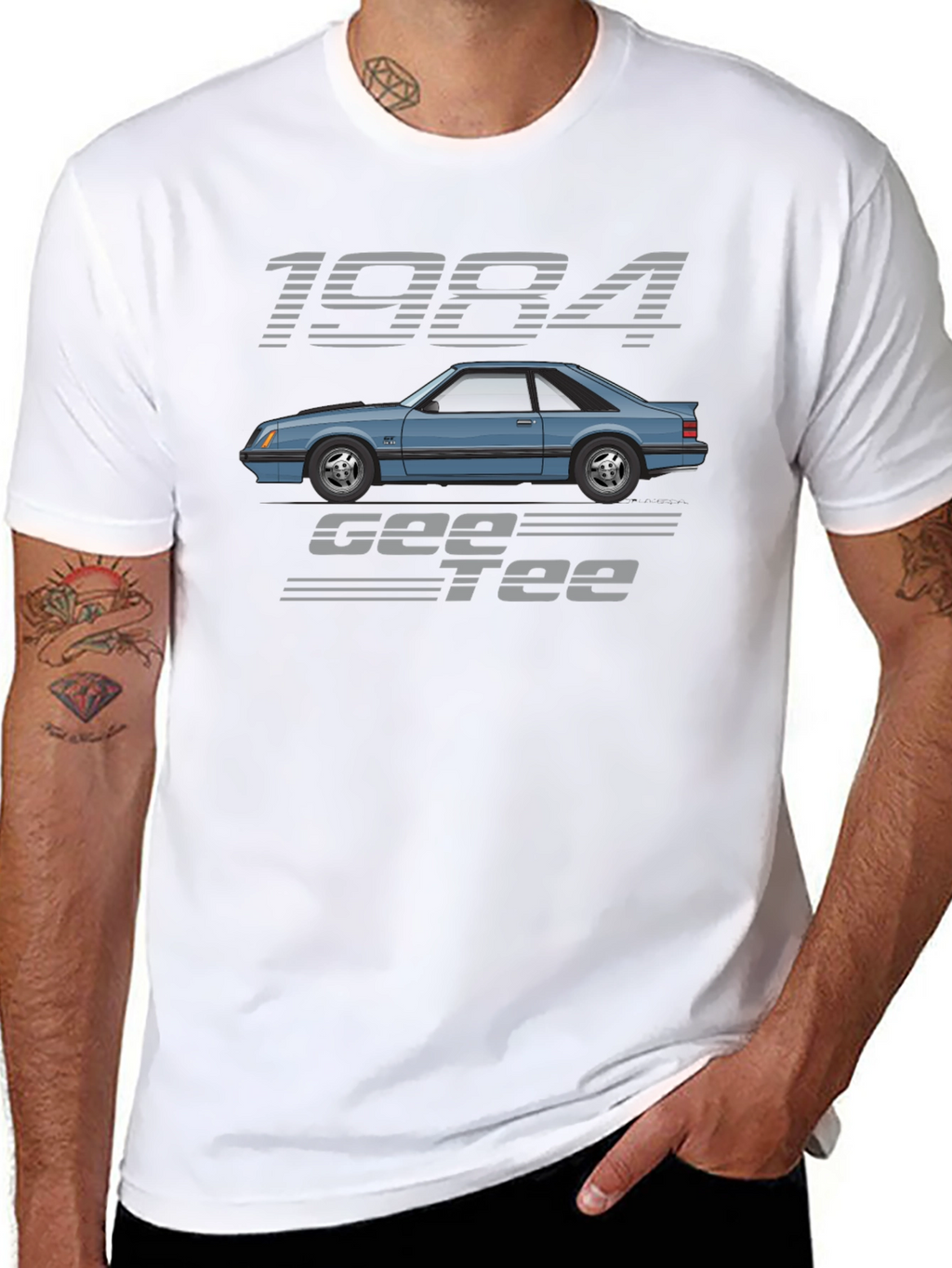 1984 Car Graphic Tee - Black Cotton