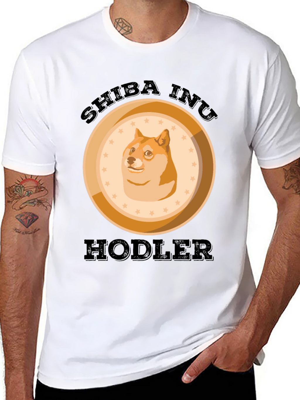 Shiba Inu HODLER Black T-Shirt