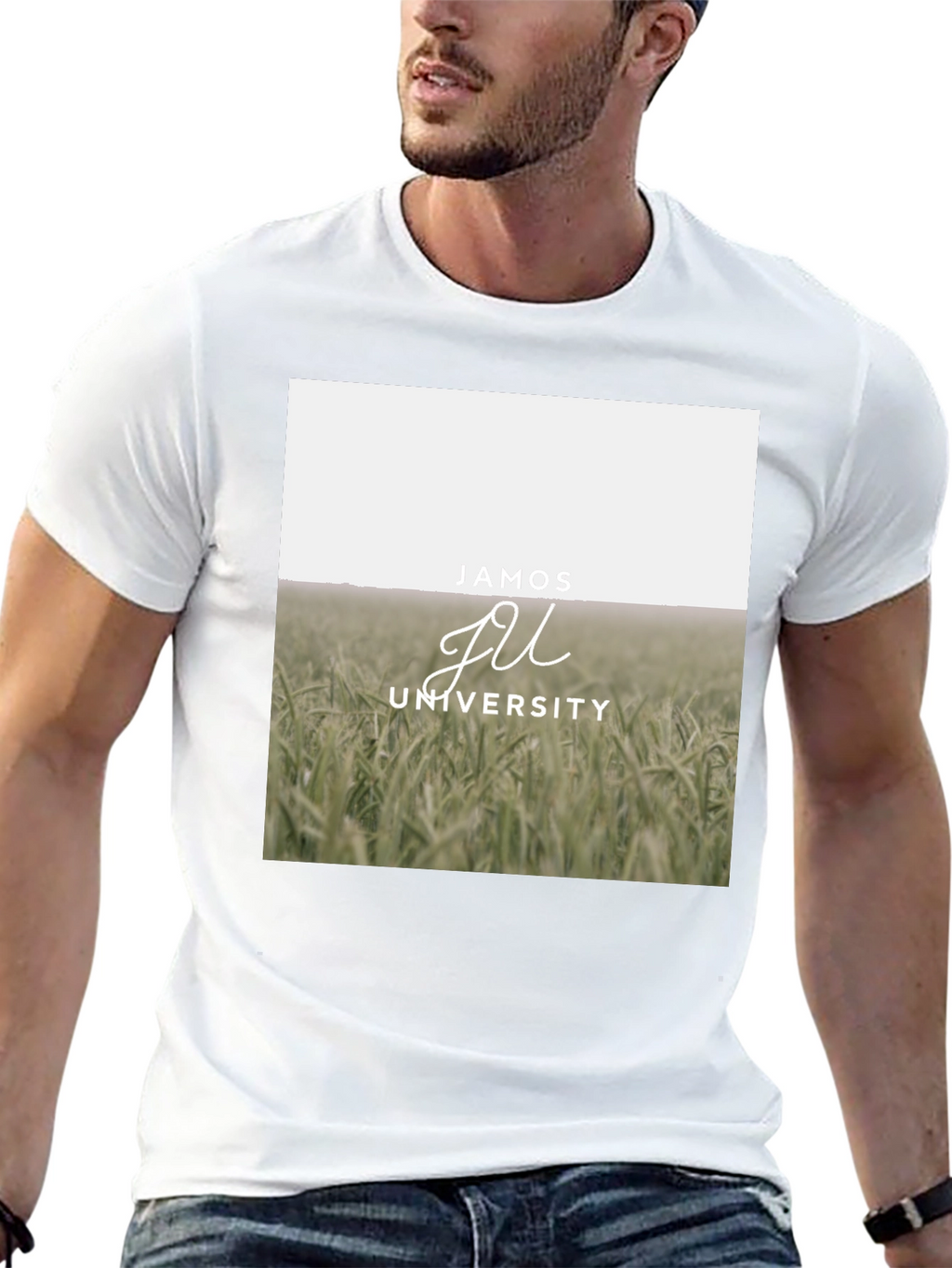 Jamos University Graphic Tee - Black Cotton Blend