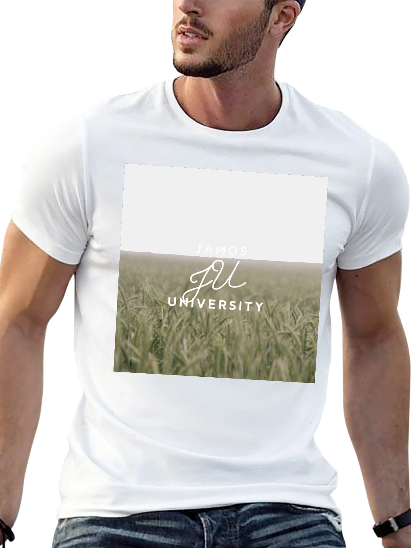 Jamos University Graphic Tee - Black Cotton Blend