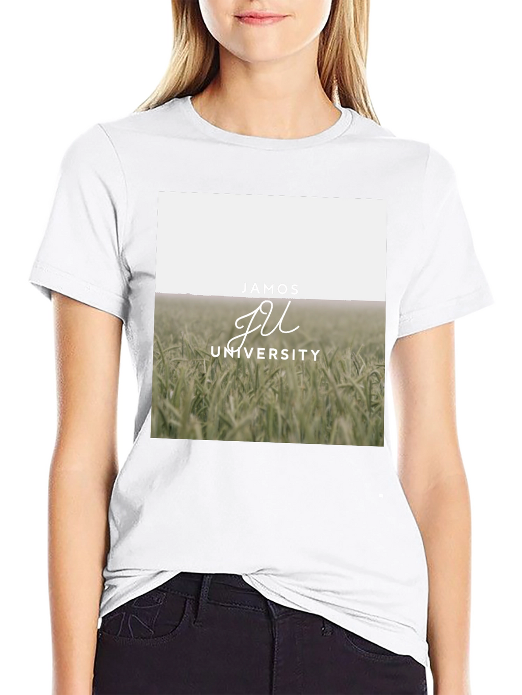 Jamos University Graphic Tee - Black Cotton Blend