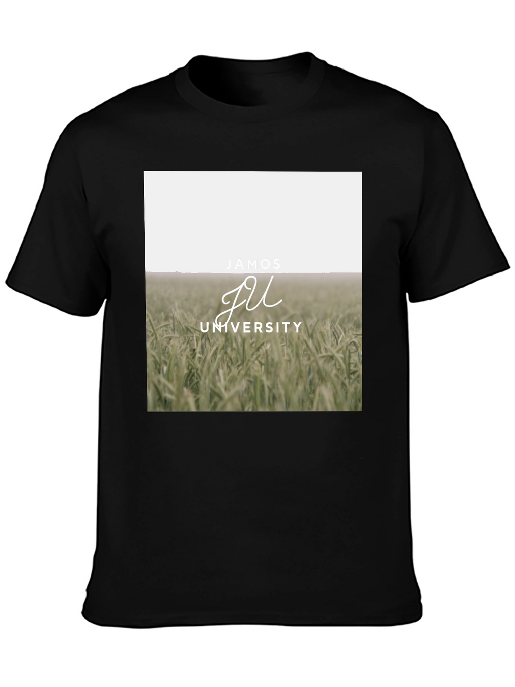 Jamos University Graphic Tee - Black Cotton Blend