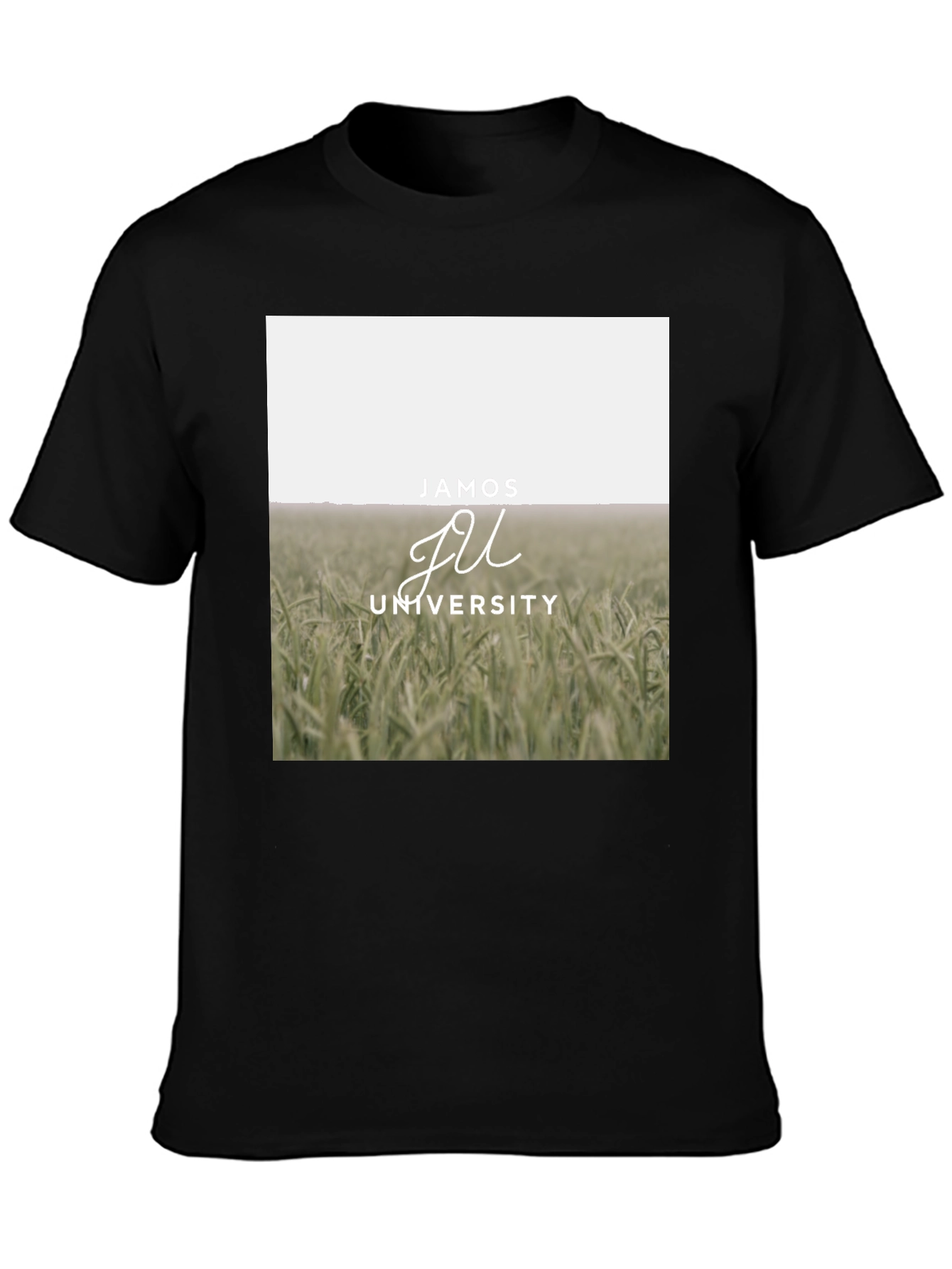 Jamos University Graphic Tee - Black Cotton Blend