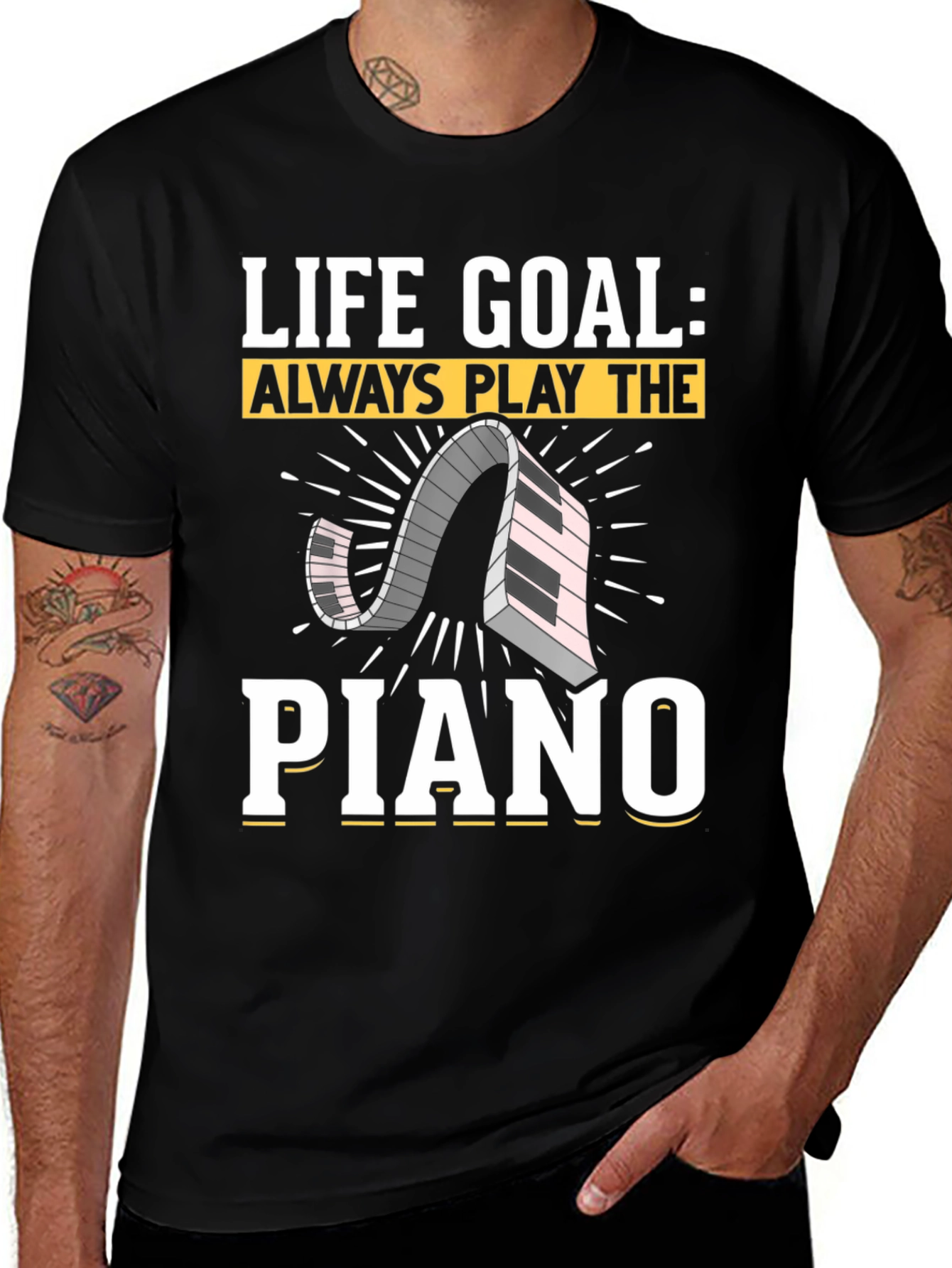 Life Goal Piano Player Graphic Tee