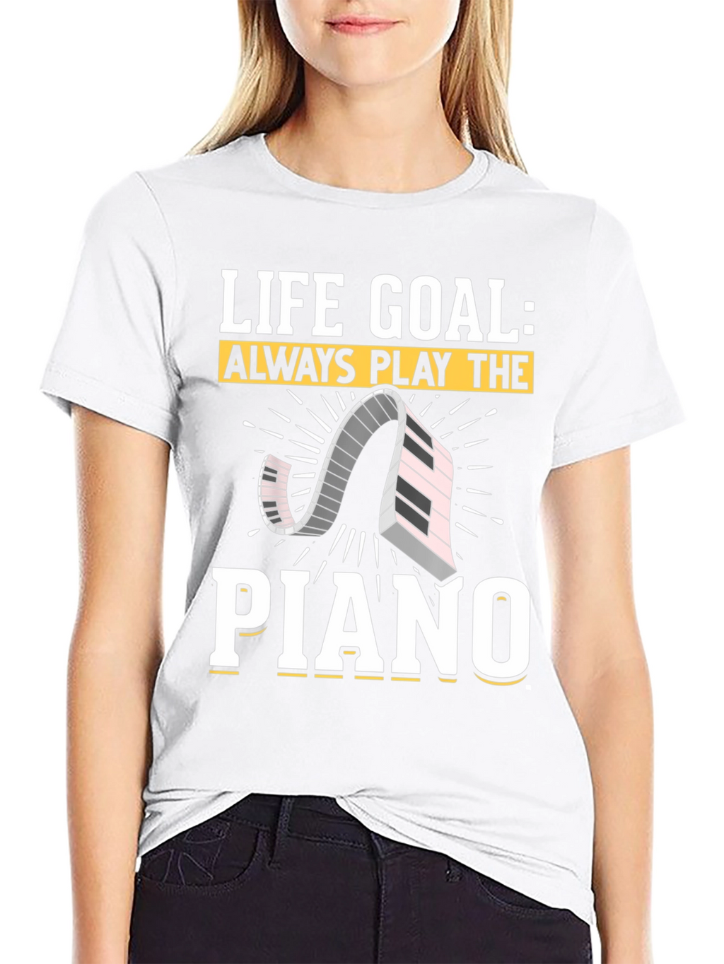 Life Goal Piano Player Graphic Tee