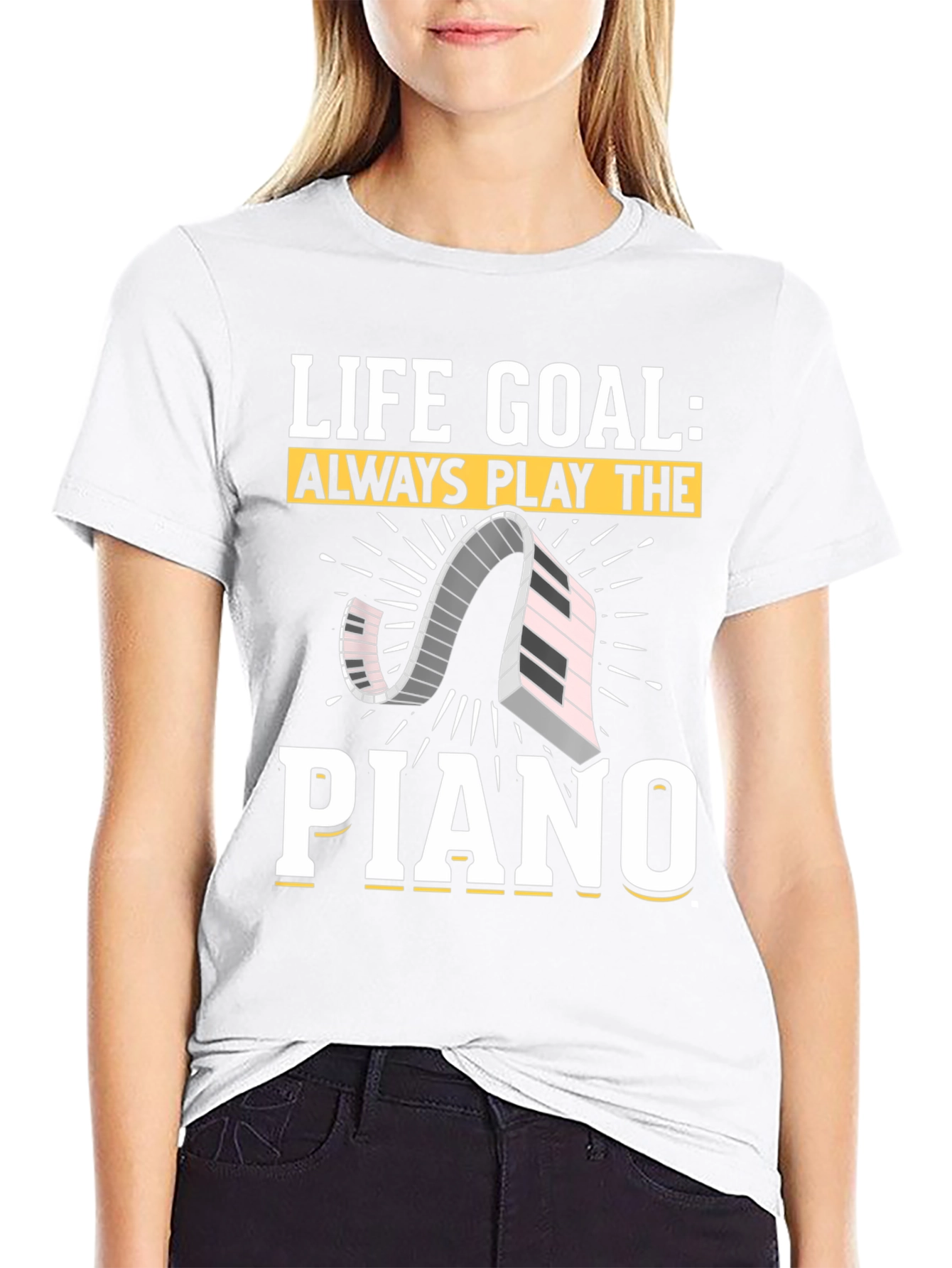 Life Goal Piano Player Graphic Tee