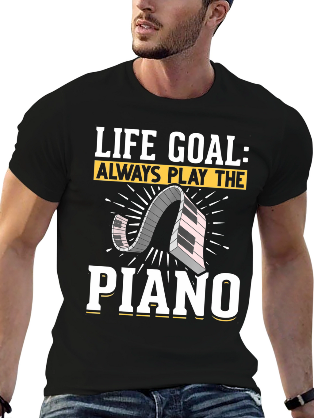 Life Goal Piano Player Graphic Tee