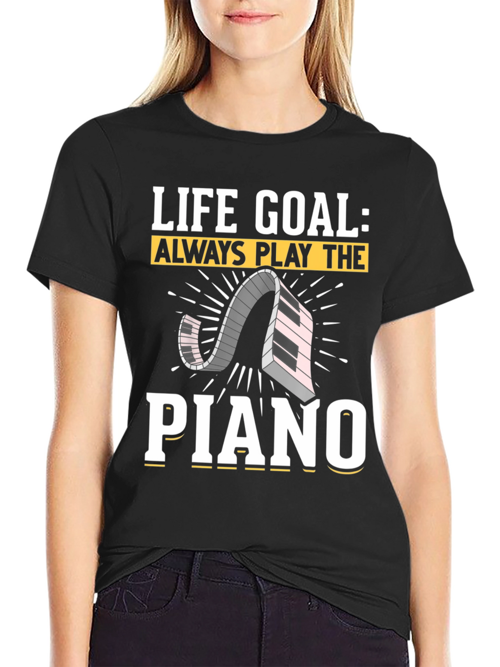 Life Goal Piano Player Graphic Tee