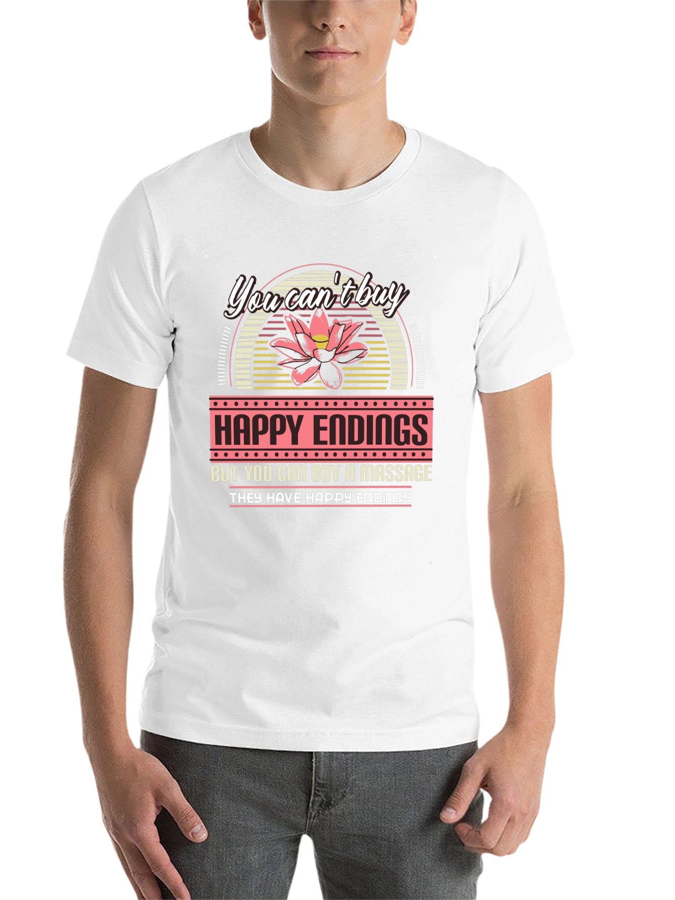 Happy Endings Massage T-Shirt Funny Sarcastic Tee
