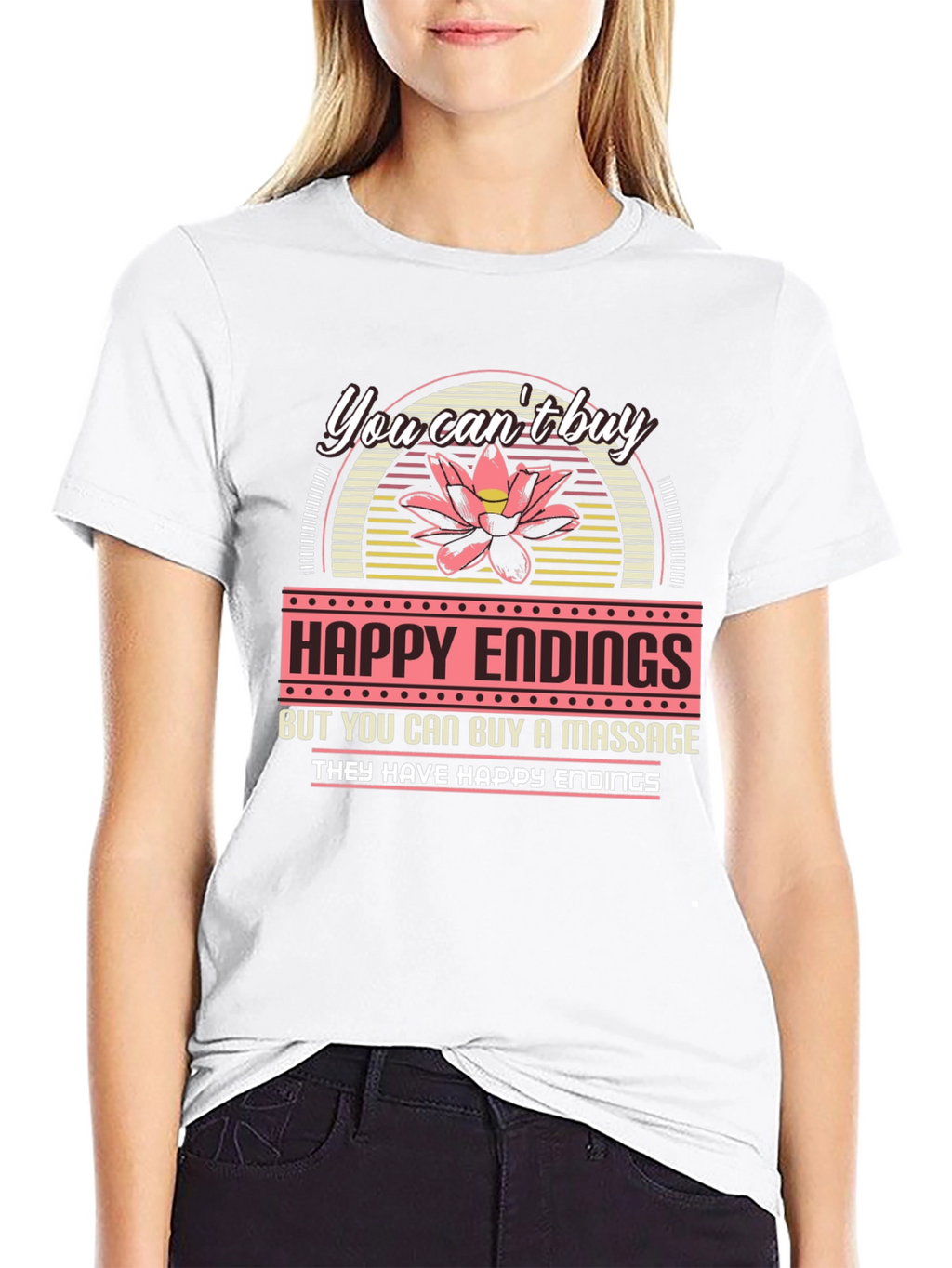 Happy Endings Massage T-Shirt Funny Sarcastic Tee