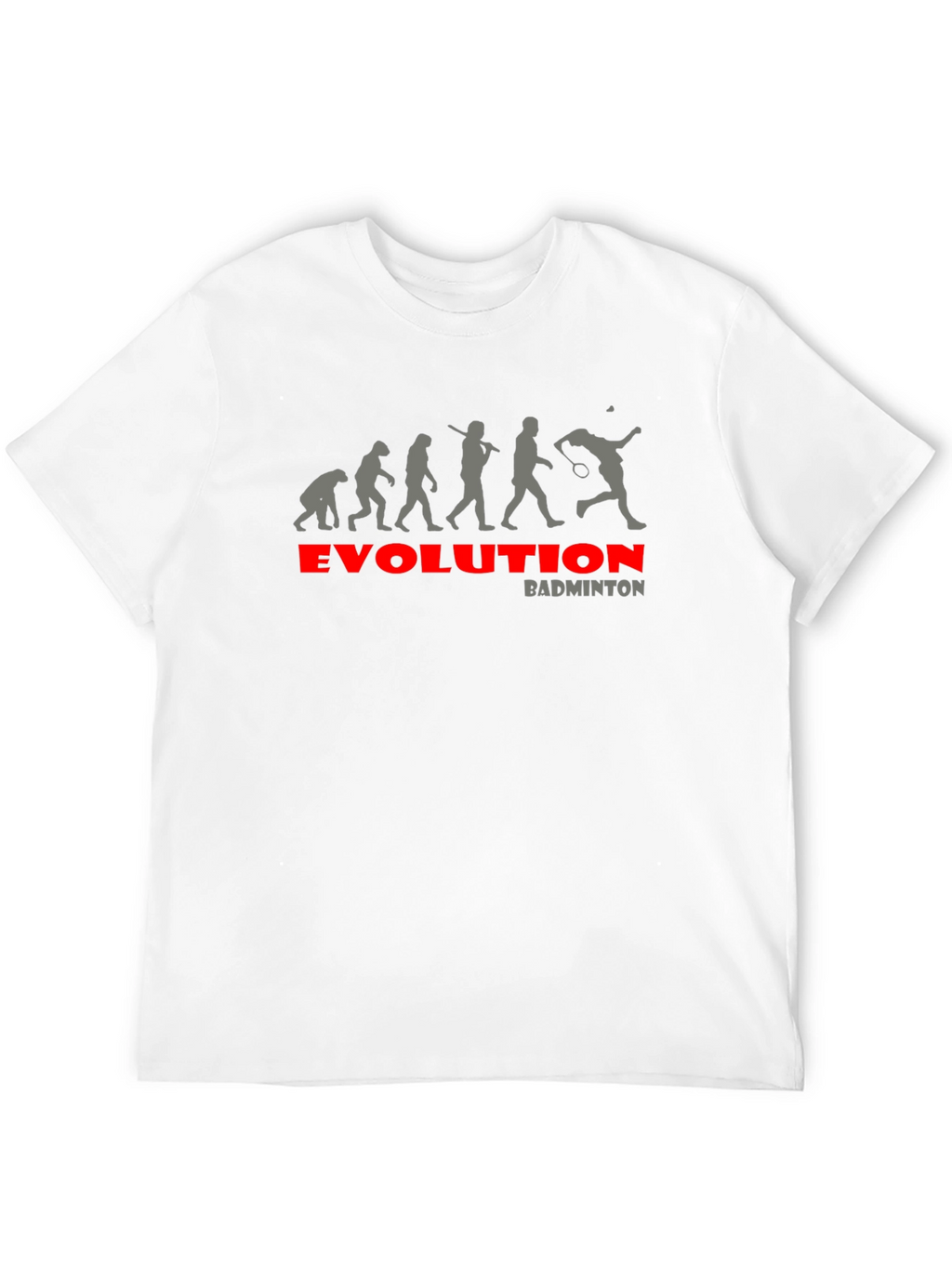 Evolution of Badminton Black T-Shirt