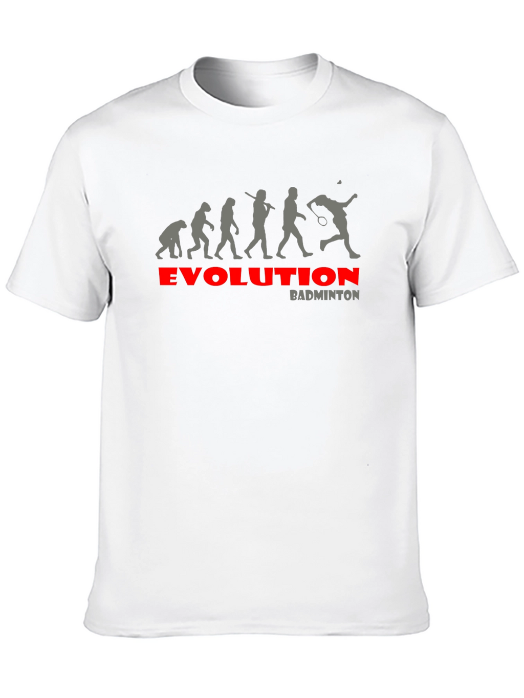 Evolution of Badminton Black T-Shirt