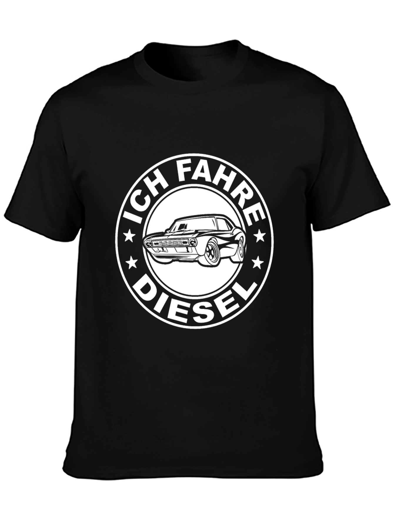 Ich Fahre Diesel Car T-Shirt - Black Cotton Tee