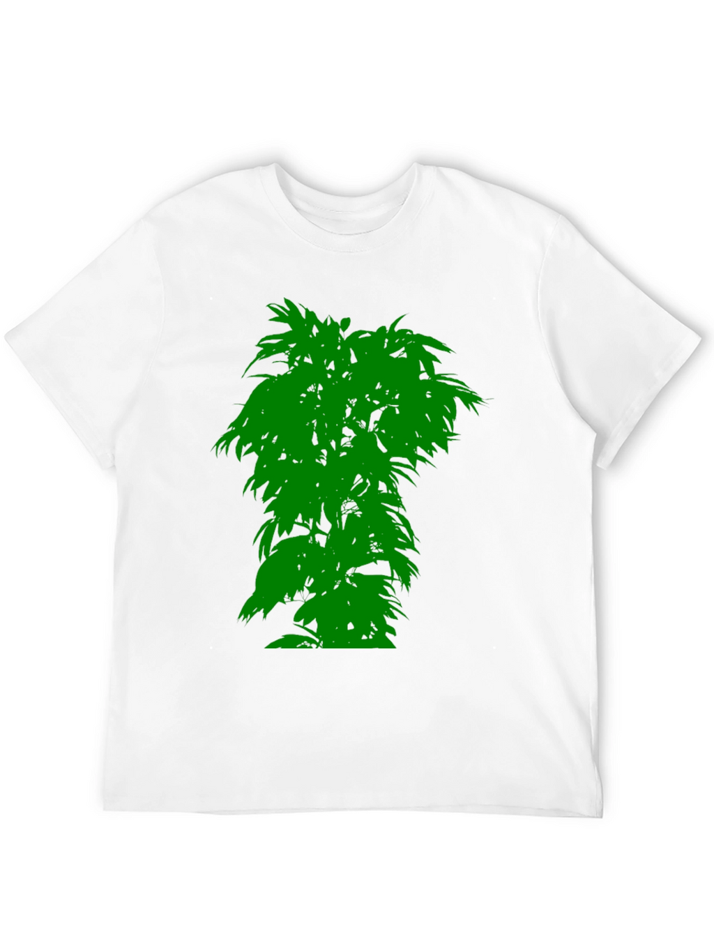 Mens Black T-Shirt with Green Tree Graphic