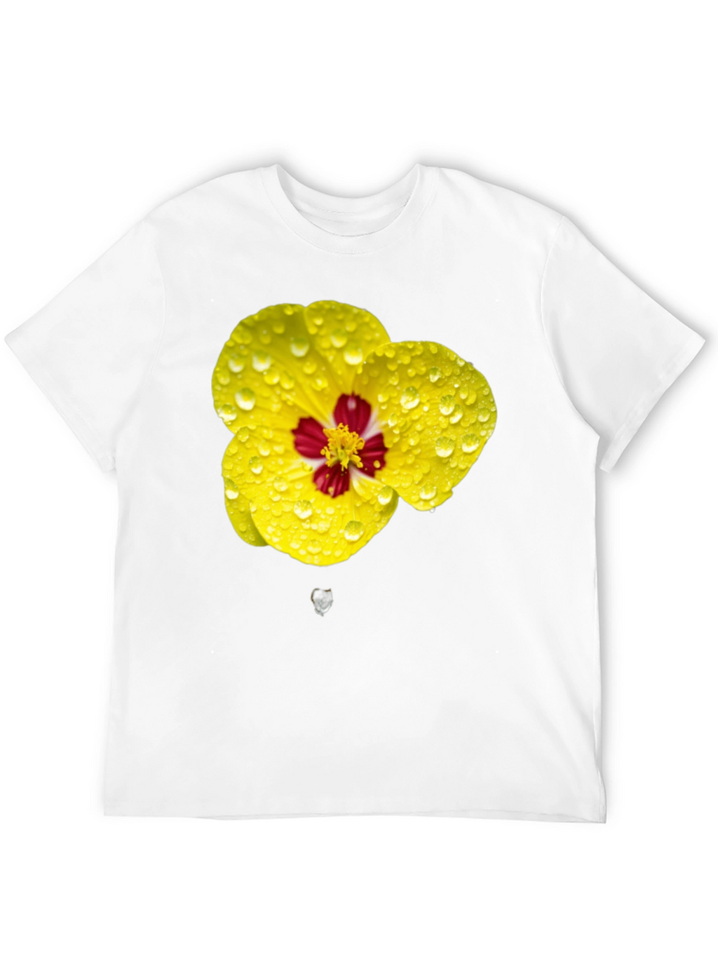 Vibrant Floral T-Shirt - Yellow Flower Design