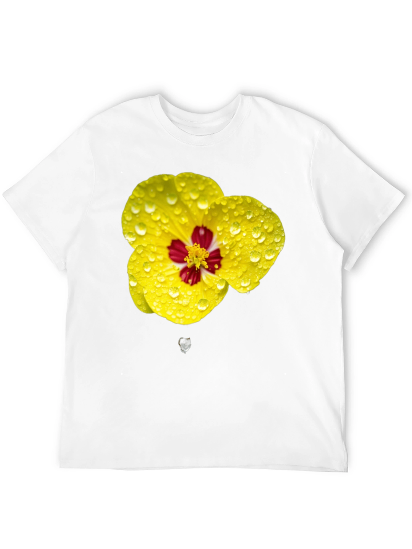 Vibrant Floral T-Shirt - Yellow Flower Design