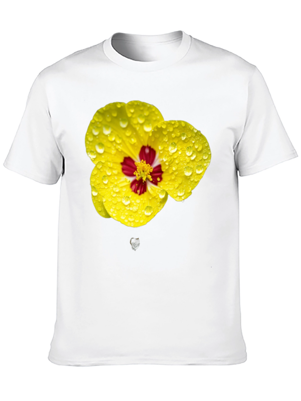 Vibrant Floral T-Shirt - Yellow Flower Design