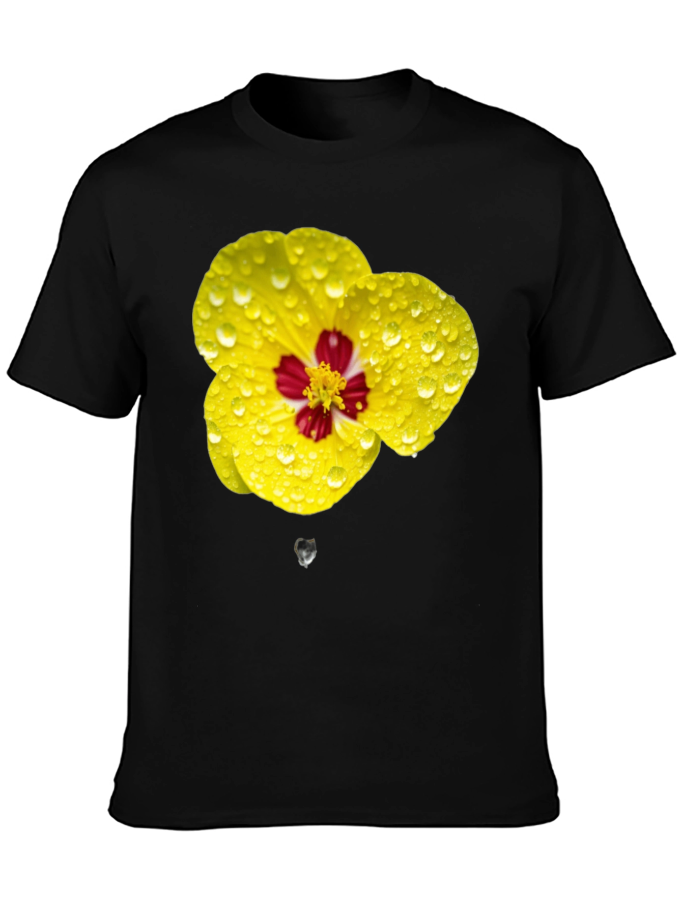 Vibrant Floral T-Shirt - Yellow Flower Design