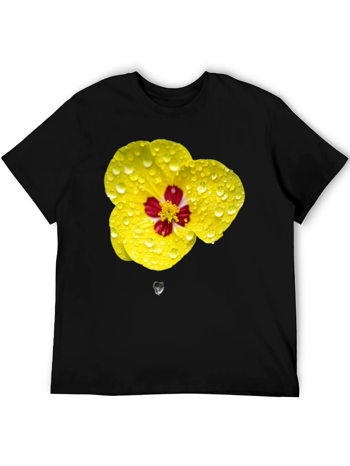 Vibrant Floral T-Shirt - Yellow Flower Design