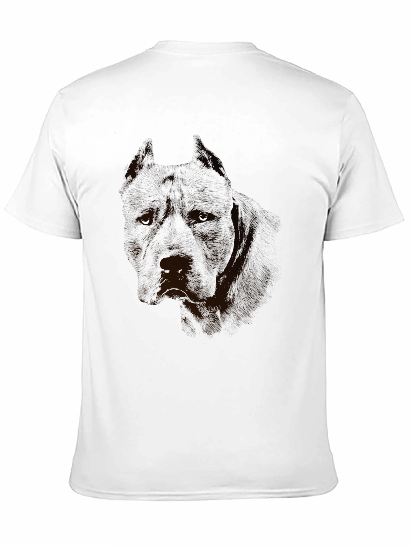 Mens Black Graphic Tee - Pitbull Design
