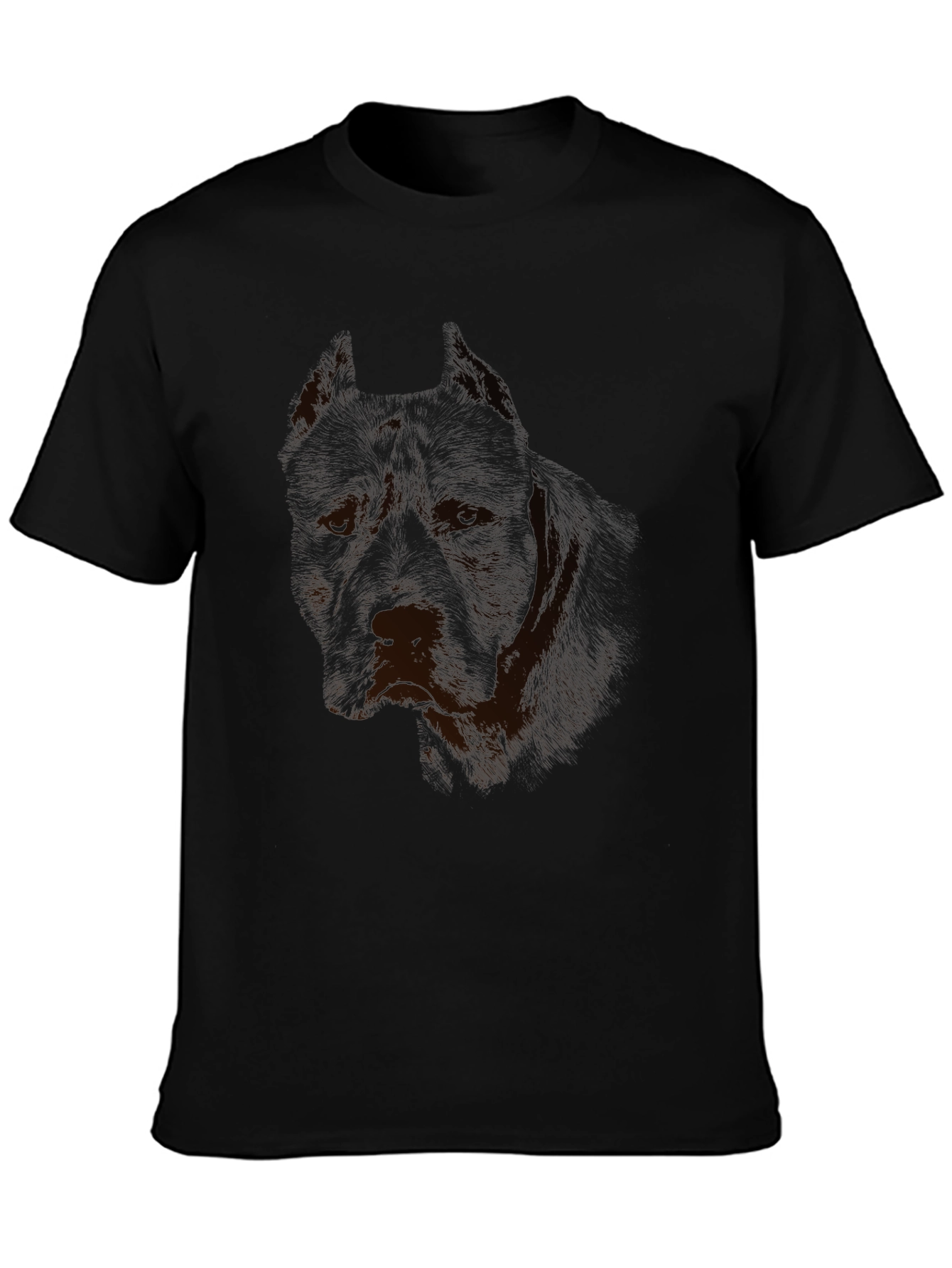 Mens Black Graphic Tee - Pitbull Design