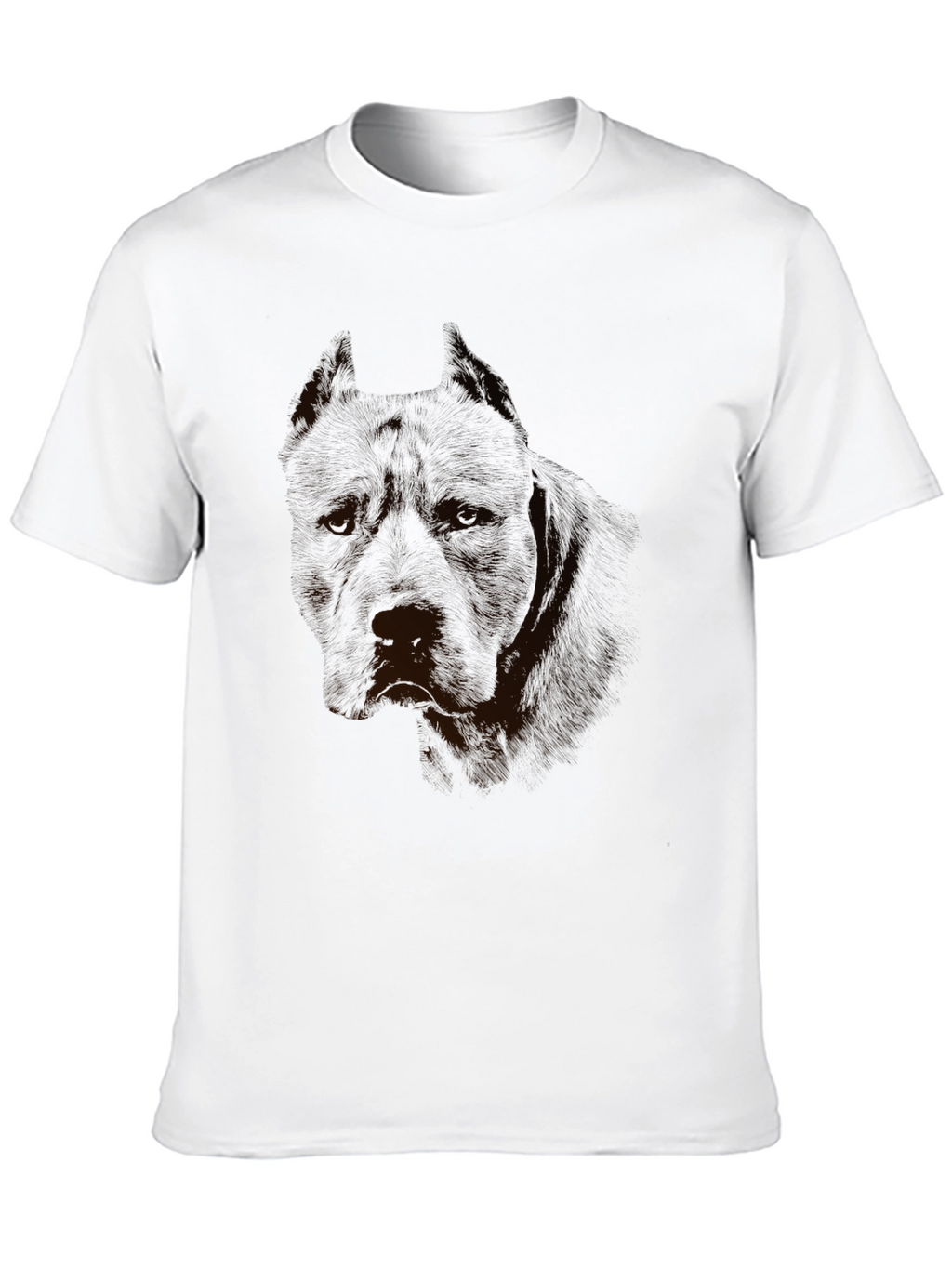 Mens Black Graphic Tee - Pitbull Design