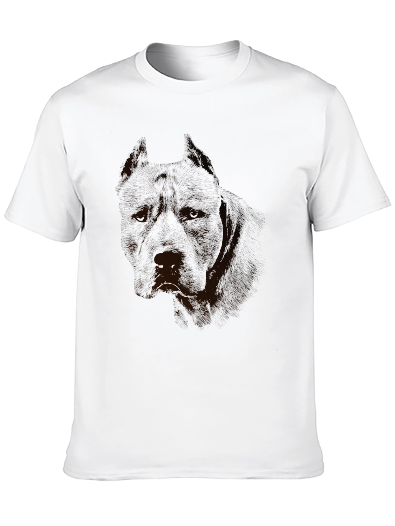 Mens Black Graphic Tee - Pitbull Design