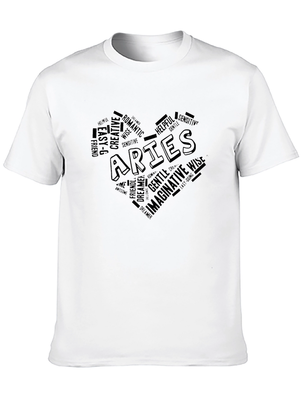 Aries Zodiac Word Art T-Shirt