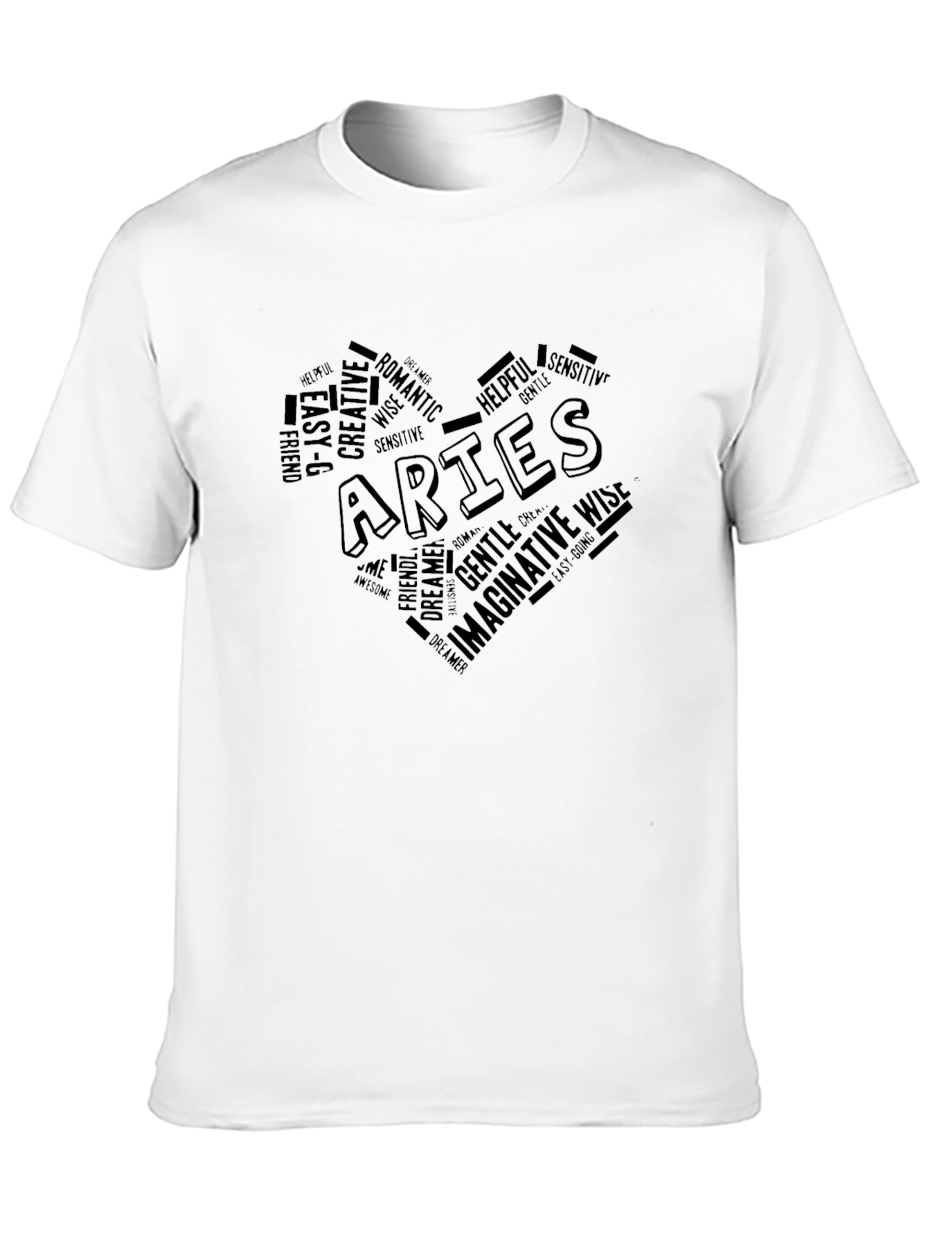 Aries Zodiac Word Art T-Shirt