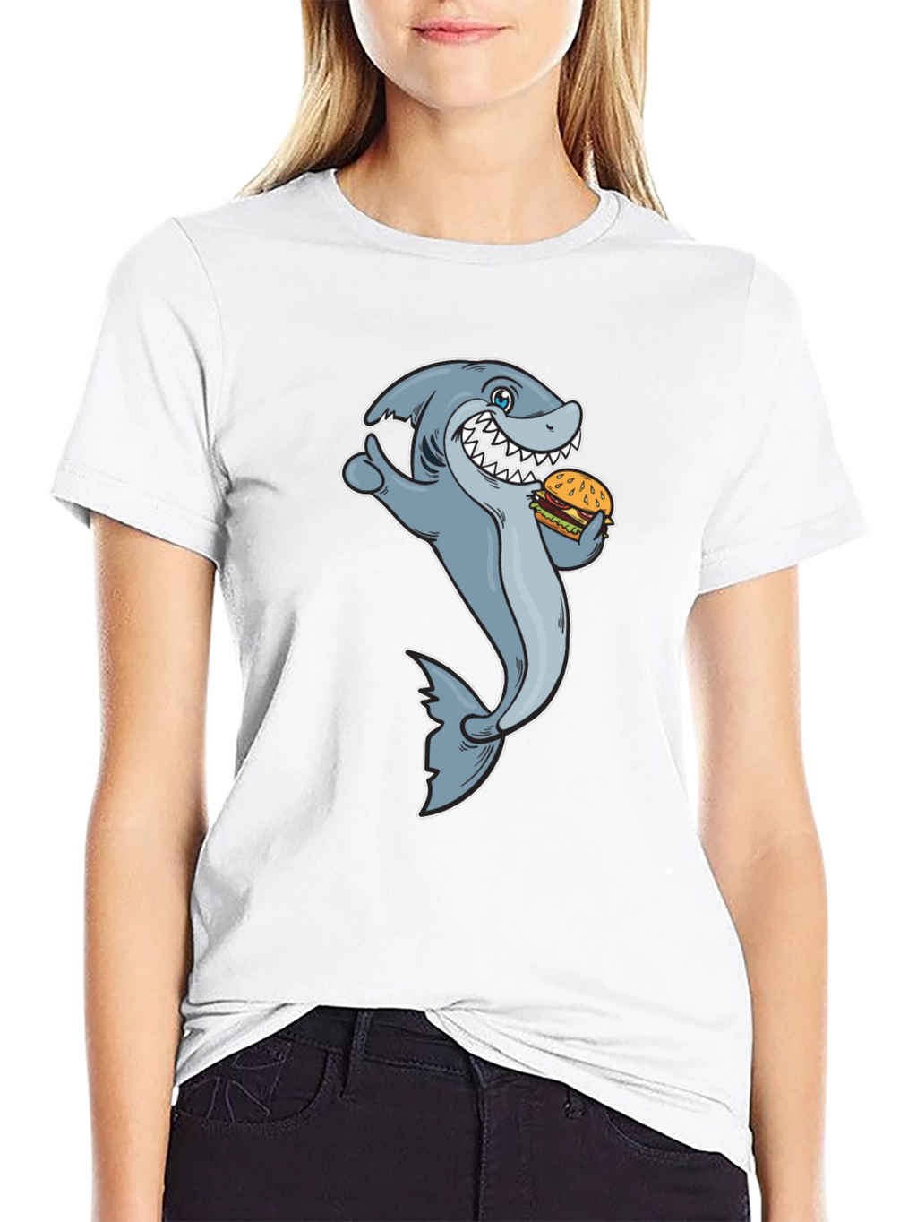 Shark Burger Graphic T-Shirt - Mens
