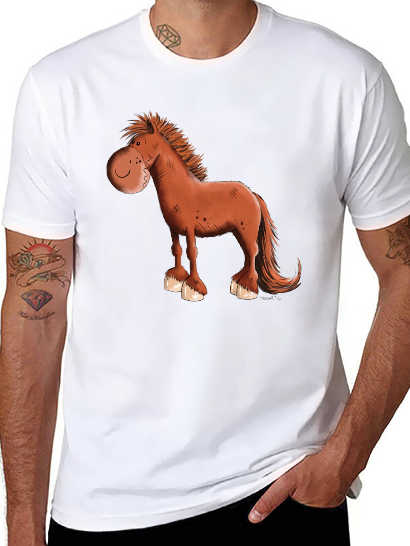 Cartoon Horse Graphic Tee