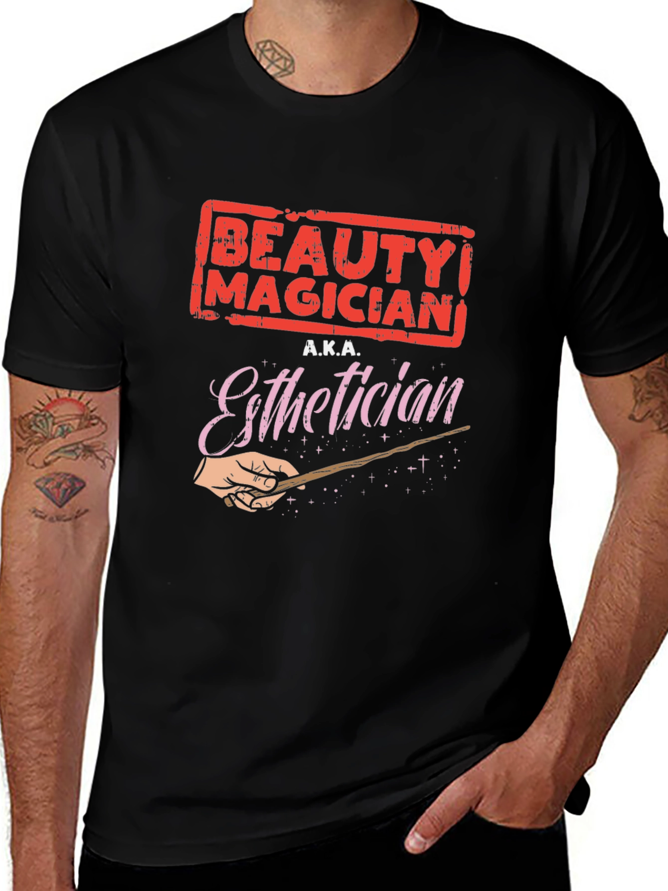 Beauty Magician Esthetician Black T-Shirt