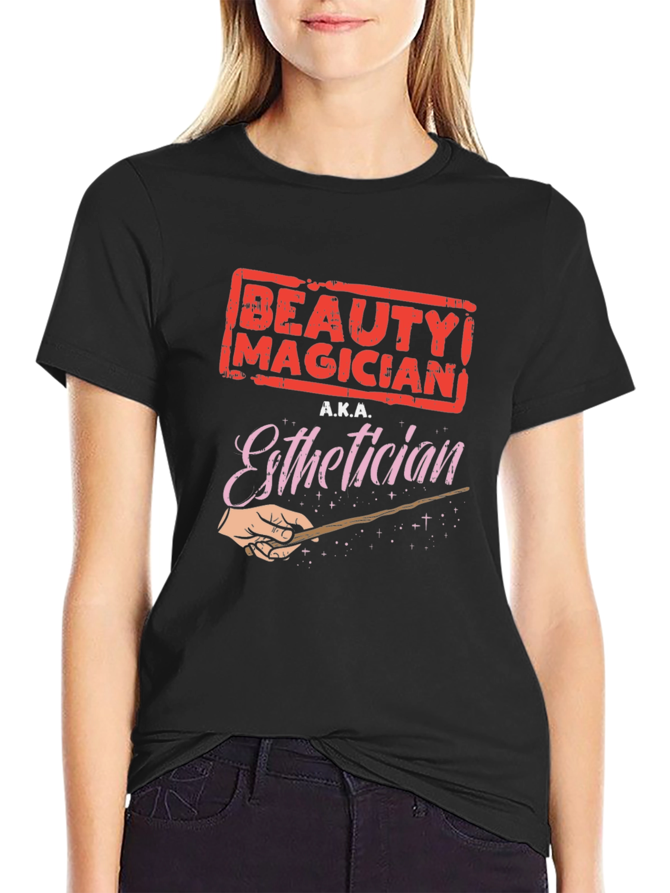 Beauty Magician Esthetician Black T-Shirt