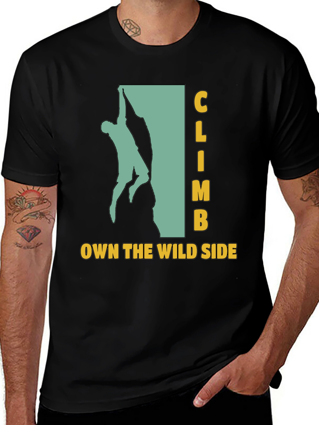 Climb Own The Wild Side Black Graphic T-Shirt