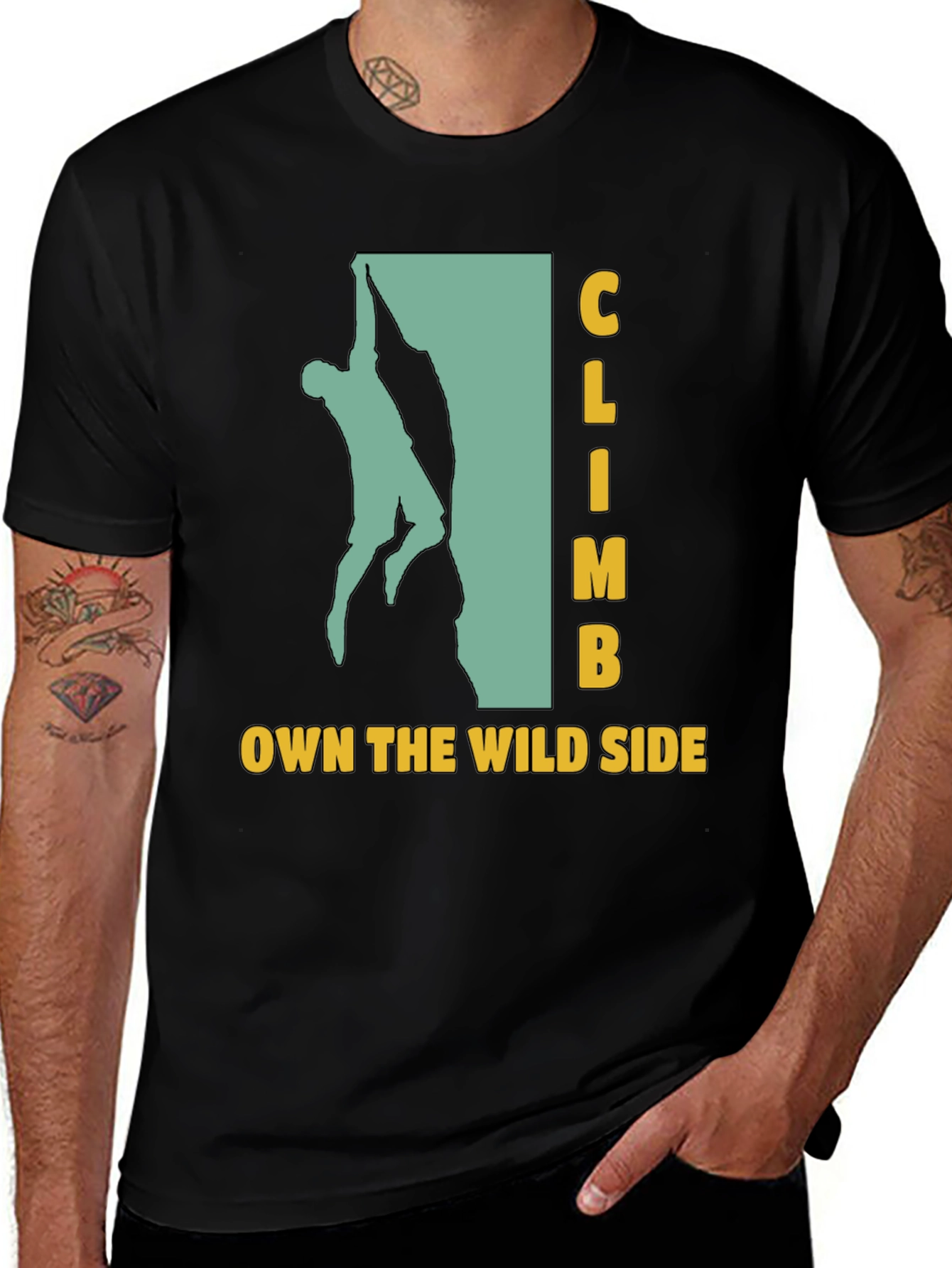 Climb Own The Wild Side Black Graphic T-Shirt