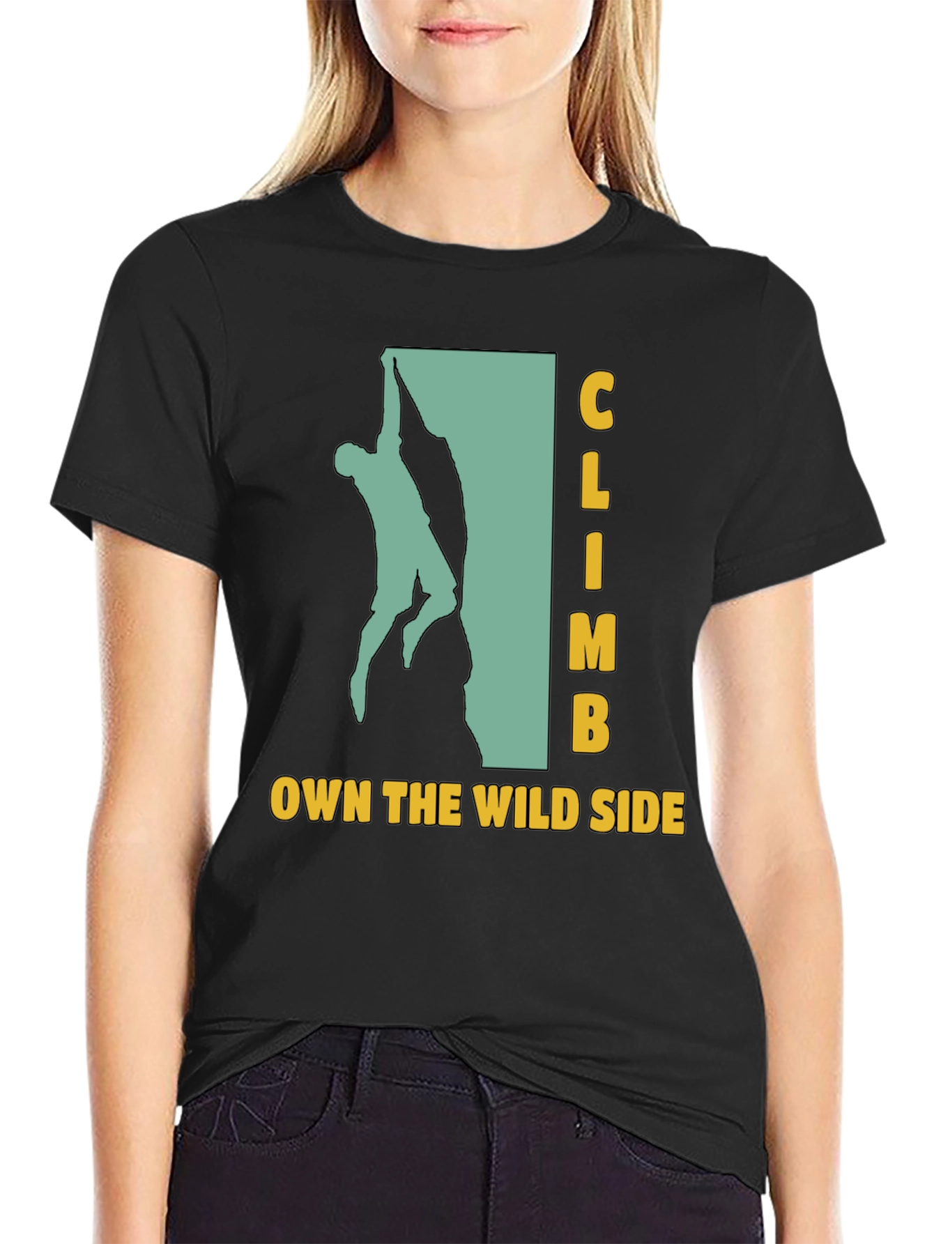 Climb Own The Wild Side Black Graphic T-Shirt