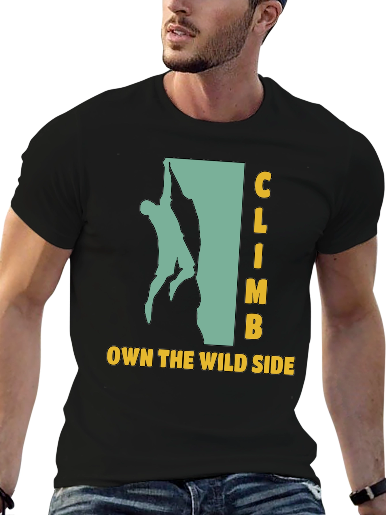 Climb Own The Wild Side Black Graphic T-Shirt