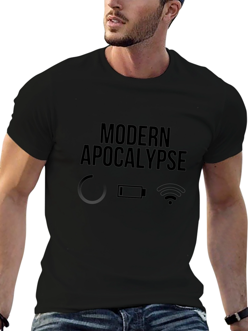 Modern Apocalypse Graphic Black T-Shirt