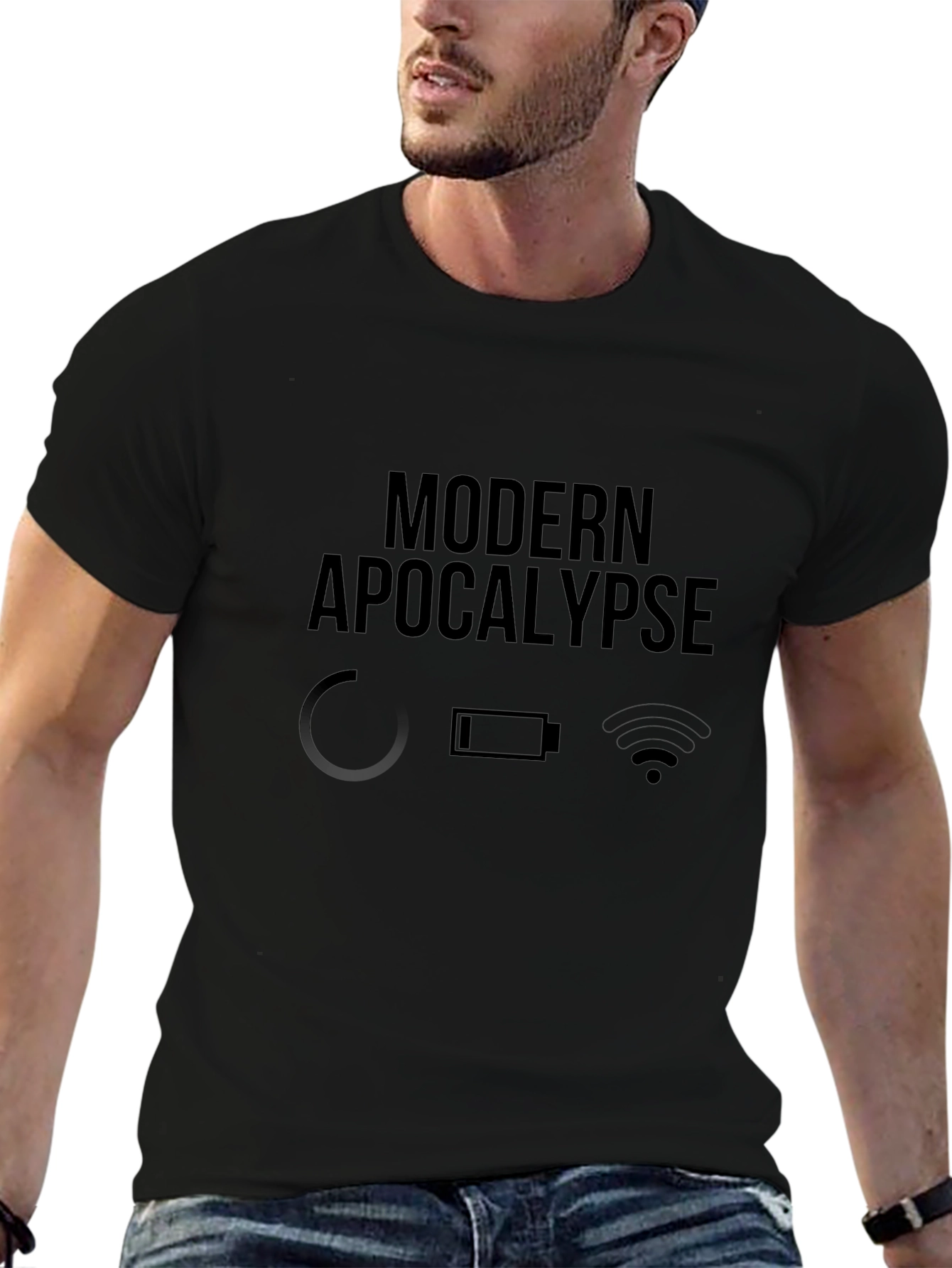 Modern Apocalypse Graphic Black T-Shirt