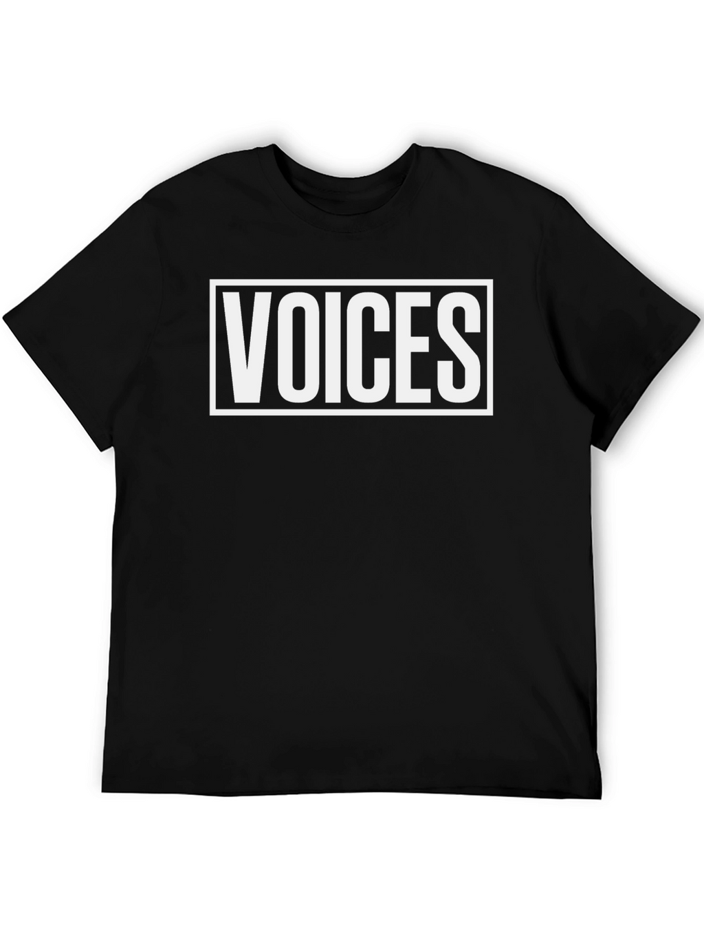 Voices Graphic Tee - Black Casual T-Shirt