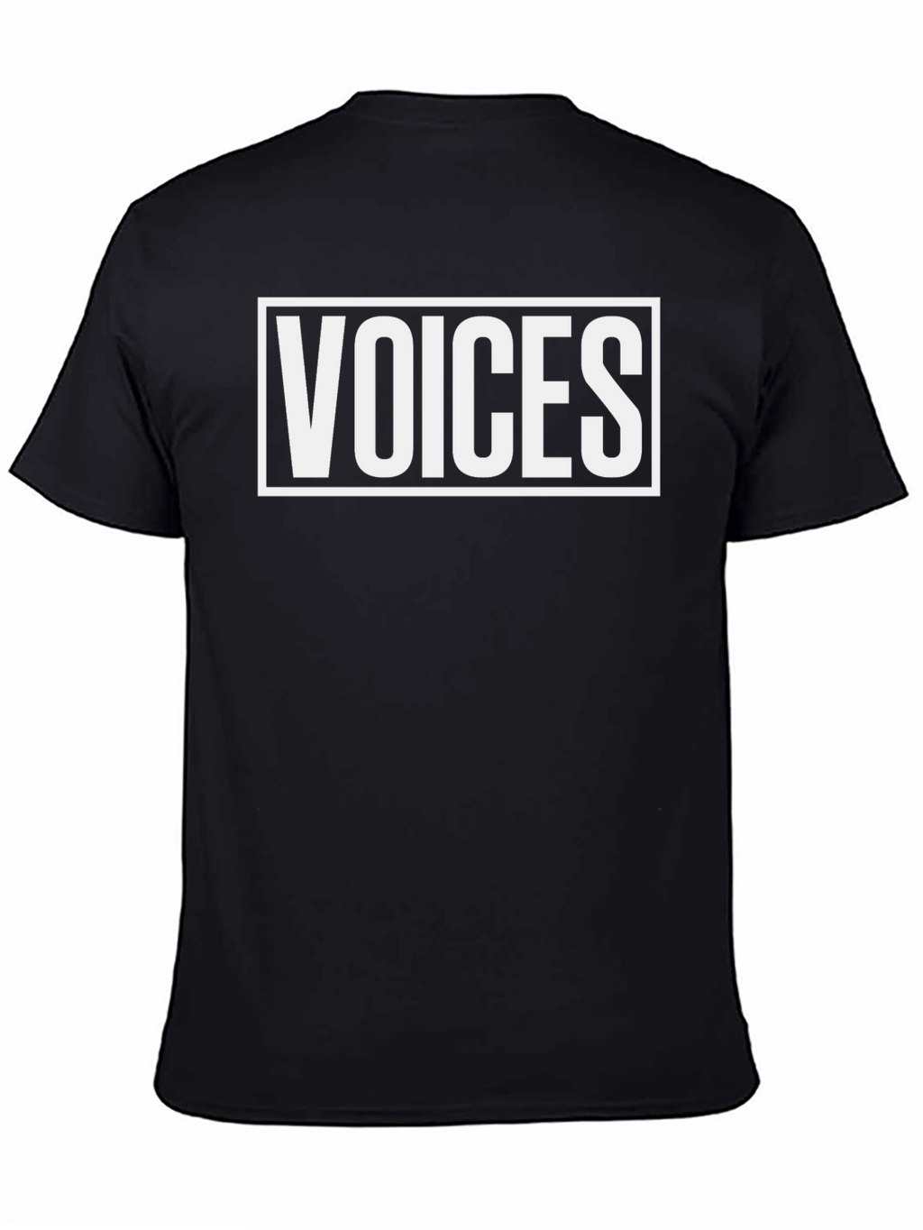 Voices Graphic Tee - Black Casual T-Shirt