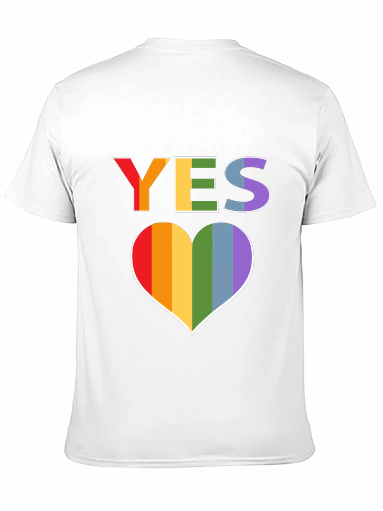 Pride YES Heart T-Shirt - LGBTQ+ Rainbow Love Tee