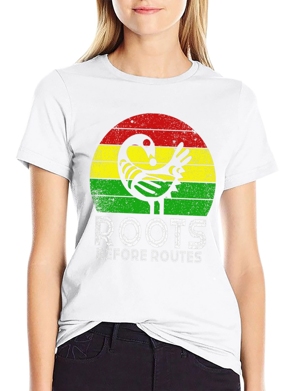 Roots Before Routes Adinkra Symbol Tee
