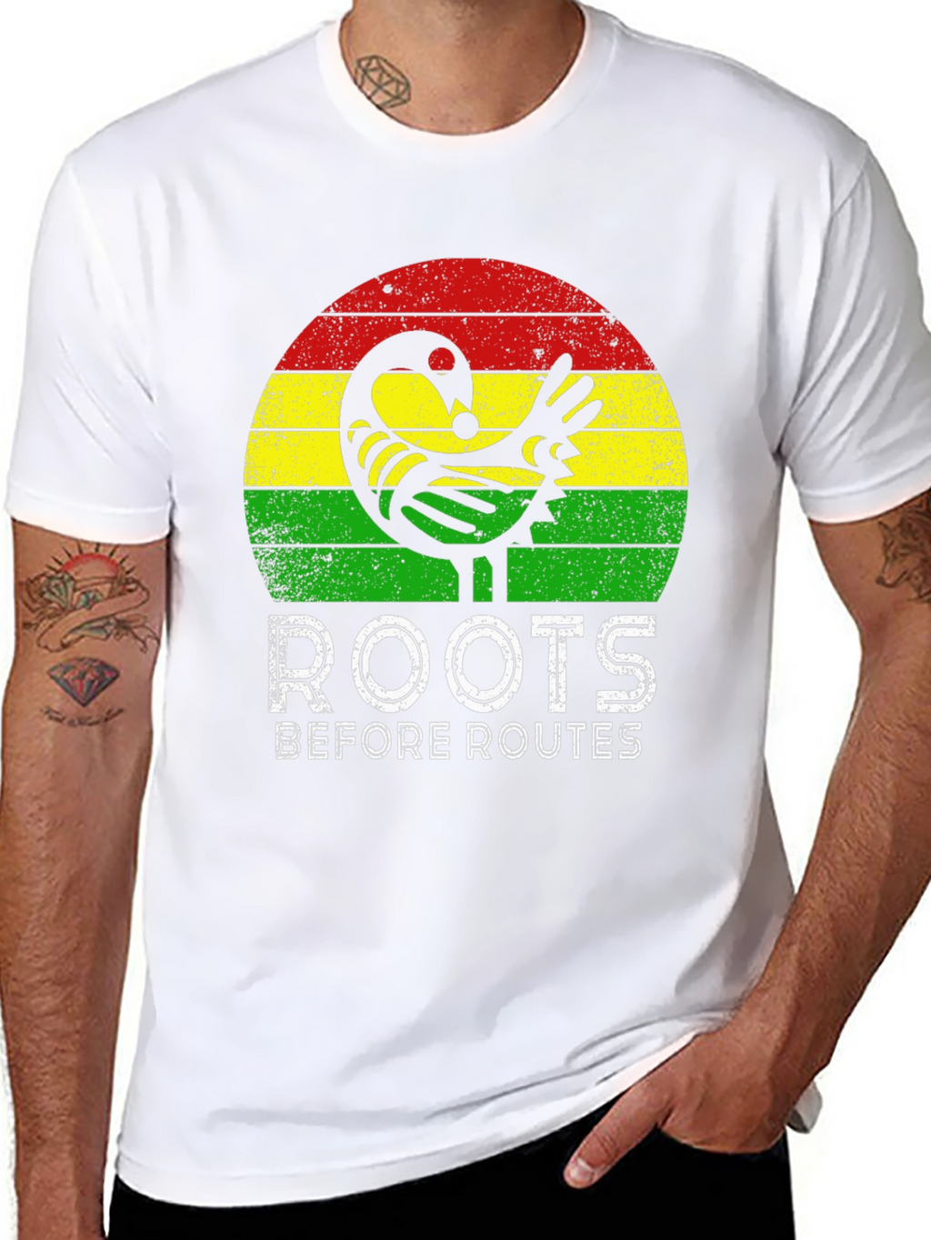 Roots Before Routes Adinkra Symbol Tee