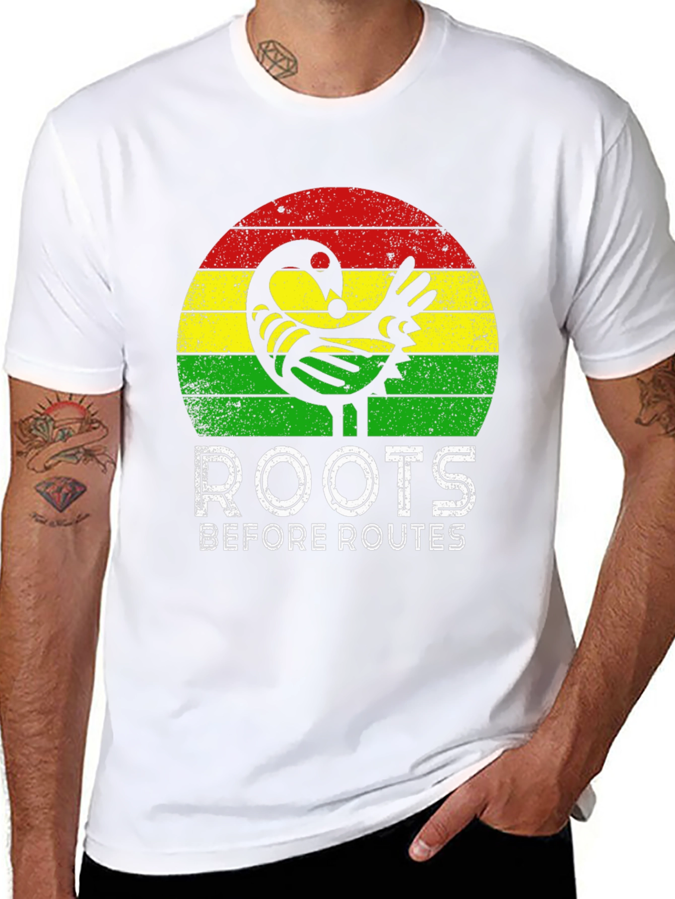 Roots Before Routes Adinkra Symbol Tee