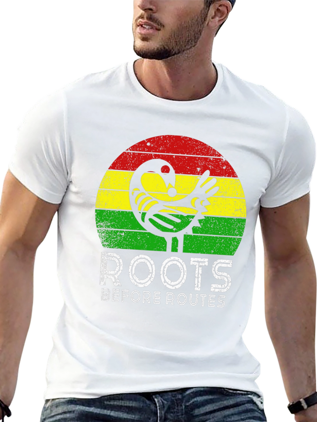 Roots Before Routes Adinkra Symbol Tee
