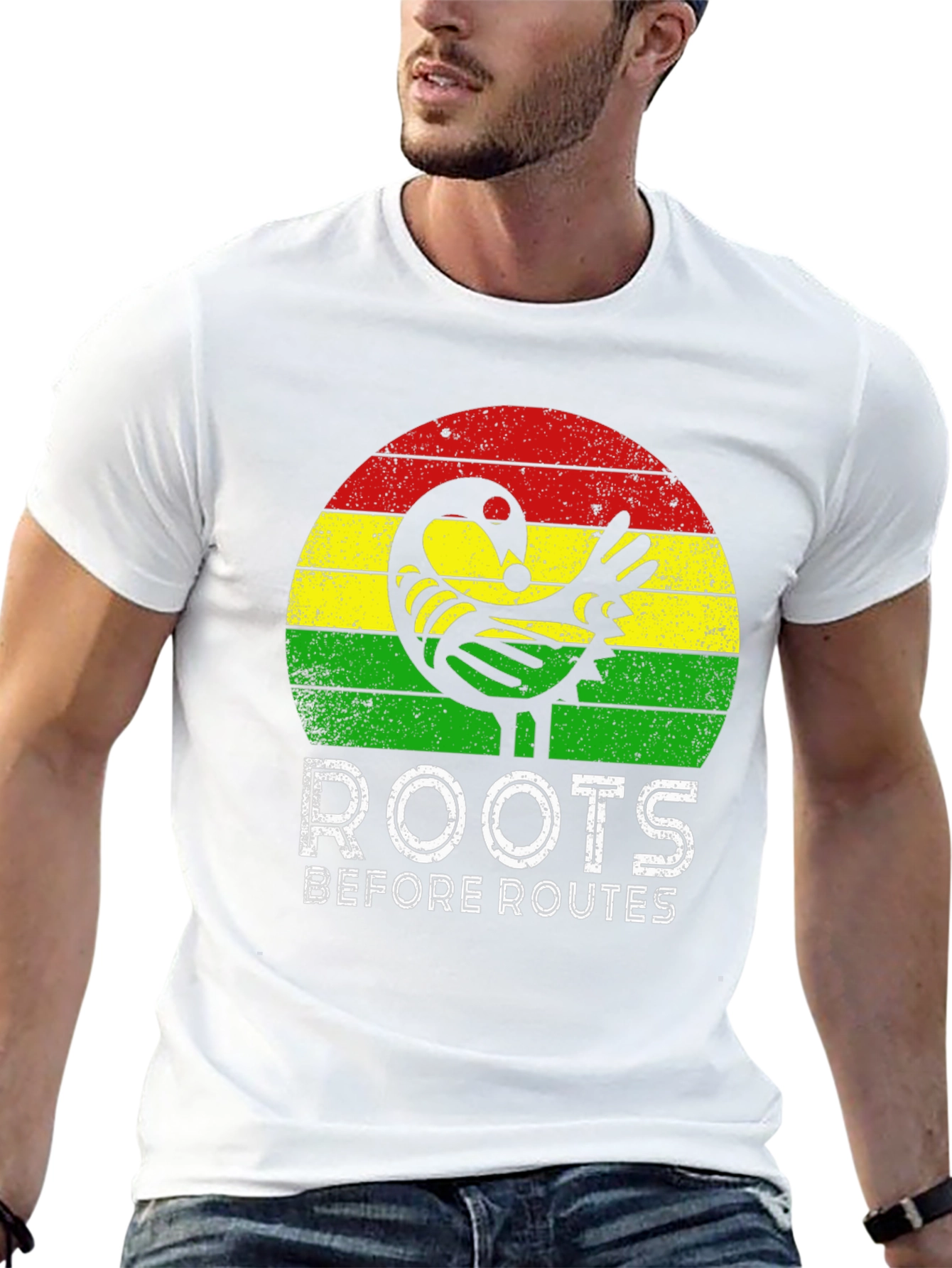 Roots Before Routes Adinkra Symbol Tee